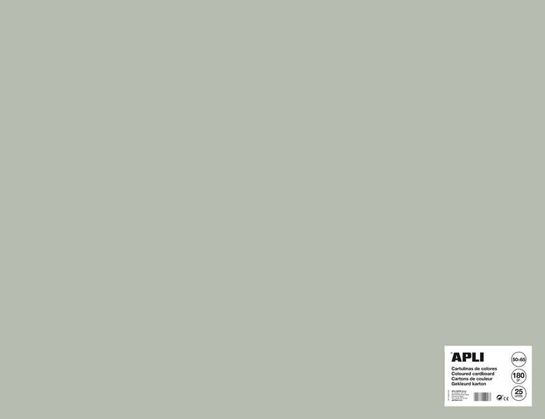 Apli Cartulina Gris 50 x 65cm 170g 25 Hojas