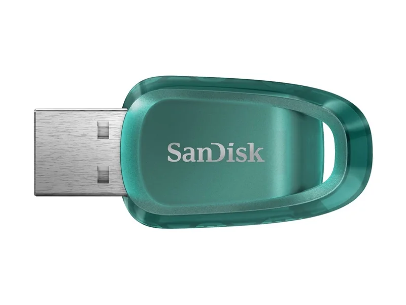 Sandisk Cruzer Ultra Eco Memoria USB 3.2 128GB - Hasta 100MB/s de Transferencia - Color Verde (Pendrive)