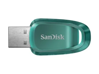 Sandisk Cruzer Ultra Eco Memoria USB 3.2 128GB - Hasta 100MB/s de Transferencia - Color Verde (Pendrive)