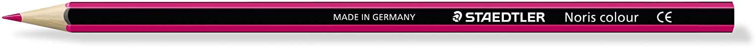 Staedtler Noris Colour 185 Lapiz Hexagonal de Color - Resistencia a la Rotura - Material Wopex - Color Fucsia · Pack de 12 uds.