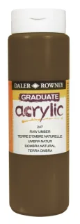 Daler Rowney Graduate Pintura Acrilica - Botella de Plastico - 500ml - Color Sombra Natural