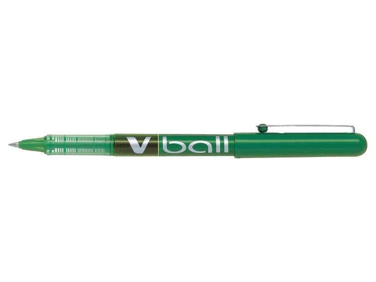 Pilot Boligrafo de Tinta Liquida V Ball 07 Rollerball - Punta de Bola Redonda 0.7mm - Trazo 0.5mm - Color Verde · Pack de 12 uds.
