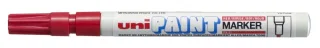 Uni-ball PX-21 Paint Marker - Marcador de Pintura - Punta Acrilica de Bala 0.8-1.2mm - Permanente en Todas las Superficies - Resistente a Luz y Agua - Color Rojo · Pack de 12 uds.