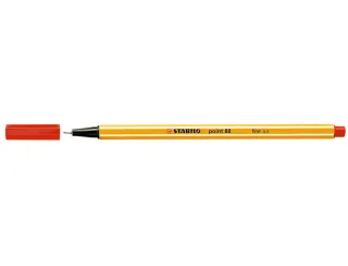 Stabilo Point 88 Rotulador de Punta Fina de Fibra - Trazo de 0.4 mm - Tinta con Base de Agua - Color Rojo · Pack de 10 uds.