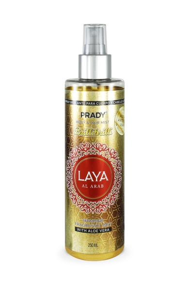 Prady Brilli Brilli Body & Hair Mist Laya Al Arab - Frasco de 250 ml - Spray Pulverizador