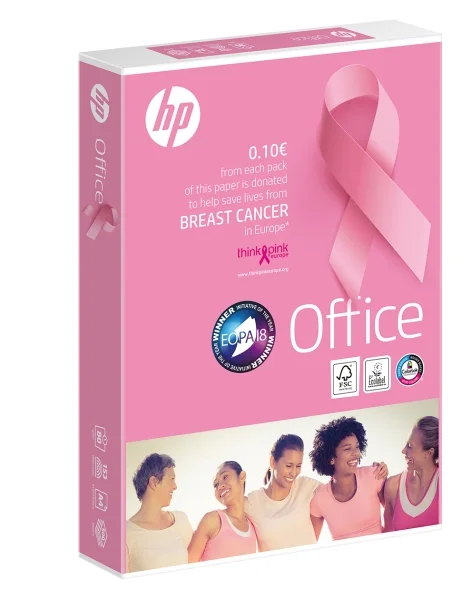 HP Office Pink Ream A4 80gr. 210x297mm (500 Hojas) Blanco · Pack de 5 uds.