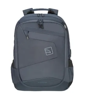 Tucano Lato Mochila Portatil 17" - Respaldo y Correas Acolchados - Doble Compartimento - Bolsillos para Botella y Paraguas - Color Azul