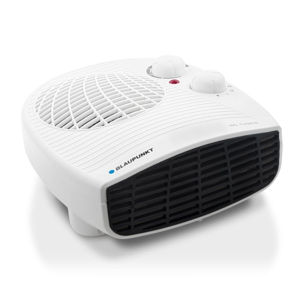 Blaupunkt Calefactor Horizontal Portatil - Potencia 2000W - Temperatura Regulable - Funcion Ventilador - Termostato - Color Blanco
