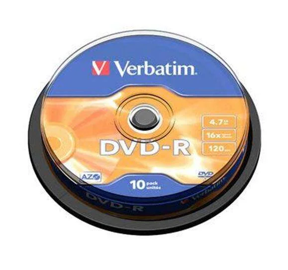 Verbatim DVD-R 16x 4.7GB (Tarrina 10 Uds)