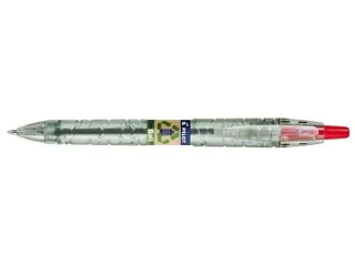 Pilot Boligrafo de Bola Retractil B2P Ecoball BeGreen - Punta Redonda 1mm - Trazo 0.27mm - 86,64% de Plastico Reciclado - Recargable - Color Rojo · Pack de 10 uds.
