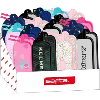 Safta Expositor con Portatodos - Carton Reciclado - Ecologico - 17L - Presentacion Ordenada y Atractiva - 315x230x235mm - Colores Surtidos