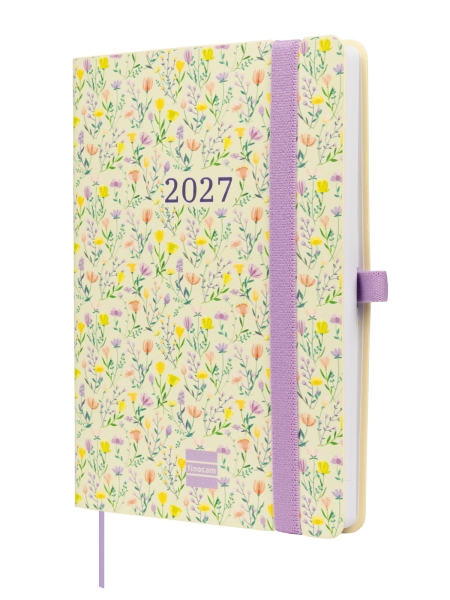 Finocam Capri Agenda de Tapa Blanda - 16 Meses - Semana Vista Horizontal - Formato F4 - 118x168mm - Papel de 80g/m2 - Bolsillo Interior - Cierre con Goma - Multicolor