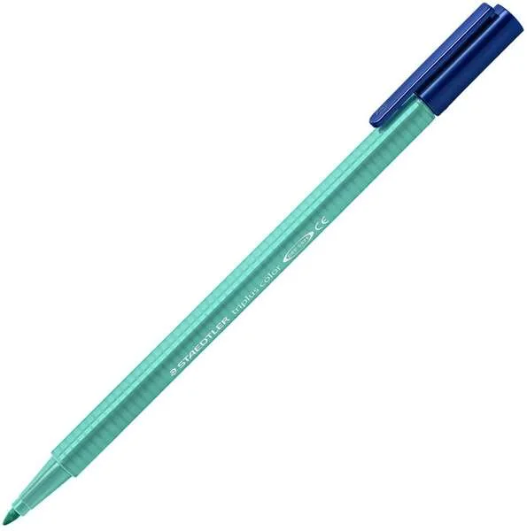 Staedtler Triplus Color 323 Rotulador de Punta Fina - Trazo 1mm Aprox - Tinta Base de Agua - Color Verde Esmeralda · Pack de 10 uds.