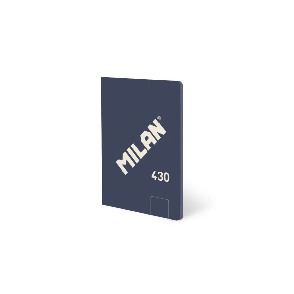Milan 430 Libreta Encolada Formato A6 Hojas Blancas - 48 Hojas de 95 gr/m2 - Microperforado - Tapa Blanda - Color Azul