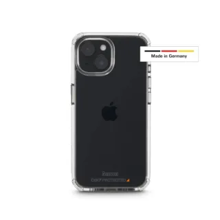 Hama Extreme Protect Funda para iPhone 15 - Antideslizante - Policarbonato - Proteccion D3O - Bordes Elevados - Color Transparente