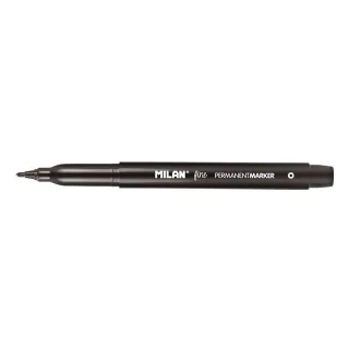 Milan Rotuladores Permanentes Punta Fina - Punta 2mm - Tinta a Base de Alcohol - Color Negro · Pack de 10 uds.