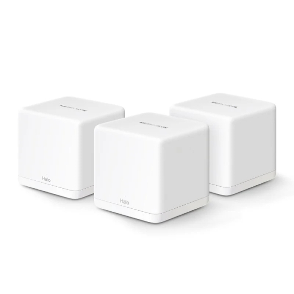 Mercusys Halo H60X Sistema Wi-Fi 6 Mesh AX1500 Doble Banda - 3 Unidades Halo - Cobertura hasta 550 m² - Color Blanco
