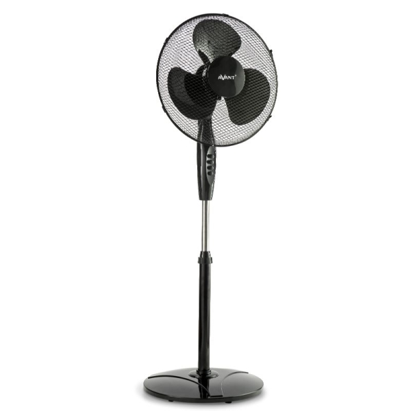 Avant Ventilador de Pie 45W 3 Aspas - 3 Velocidades - Funcion Oscilante - Cabezal Inclinable - Color Negro