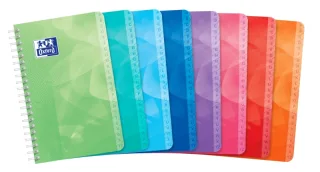 Oxford Lagoon Indice Alfabetico Espiral 50 Hojas Cuadricula 5x5 - Tamaño 11x17cm - Tapa de Plastico Resistente - Organiza tus Documentos Facilmente - Colores Surtidos · Pack de 10 uds.