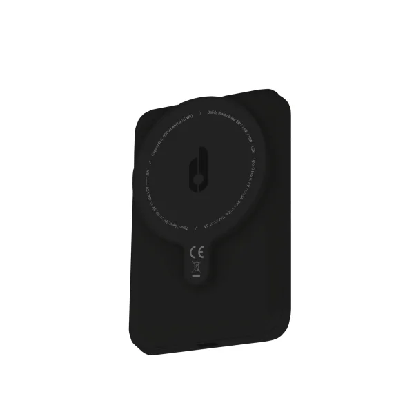 Blackbyte by Pedro Buerbaum Bateria Lipo Externa/Powerbank de 5000mAh - 15W - Entrada y Salida USB-C - Carga Inalambrica - Tacto Engomado - Extraplana - Color Negro