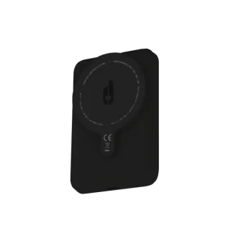Blackbyte by Pedro Buerbaum Bateria Lipo Externa/Powerbank de 5000mAh - 15W - Entrada y Salida USB-C - Carga Inalambrica - Tacto Engomado - Extraplana - Color Negro