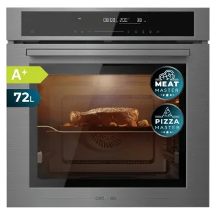 Cecotec Bolero Hexa SM406000 Line A+ Horno Integrable con Microondas - 2900W - Capacidad 72L - Temperatura Regulable - Acero Inoxidable - Guias Telescopicas - Pantalla Tactil - Color Gris