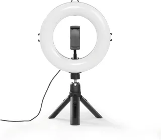 Hama SpotLight Smart 80 II Aro de Luz LED para Smartphones - Diametro 21cm - Temperatura de Color Ajustable