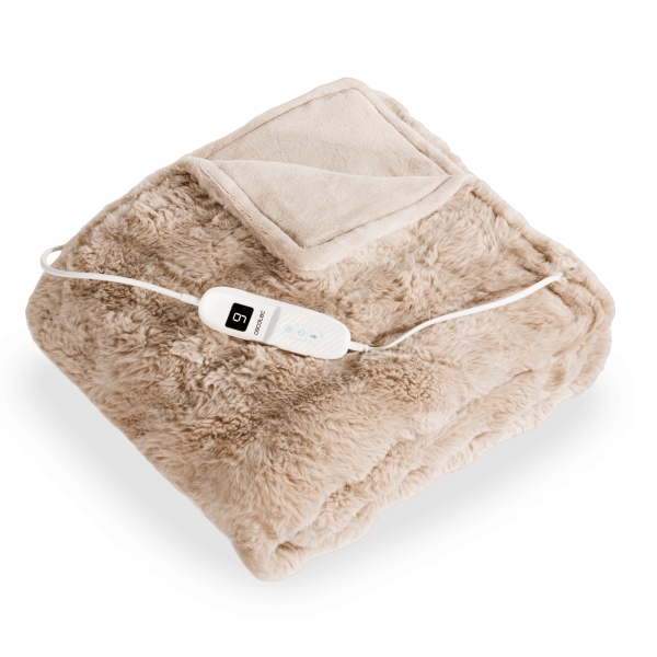 Cecotec HeatConfort ThermalBlanket Coral Manta Electrica - 160W - 9 Niveles de Temperatura - Forro Polar y Coral - Indicador LCD - Apagado Automatico - Lavable a Maquina - 200x180cm - Color