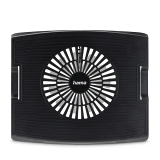 Hama Wave Base de Refrigeracion para Portatil hasta 15.6" con 1 Ventilad de 15cm - Silencioso - Cable 40cm - USB-A - Luz LED - Temperatura Regulable - Antideslizante - 33.5x28x4cm - Color Ne