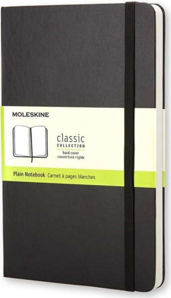 Moleskine Classic Libreta de Tapa Dura - Papel Marfil Liso - 70g/m2 - Apertura 180º - Esquinas Redondeadas - Marcapaginas - Bolsillo Interior Extensible - Cierre Elastico - 13x21cm - Color N