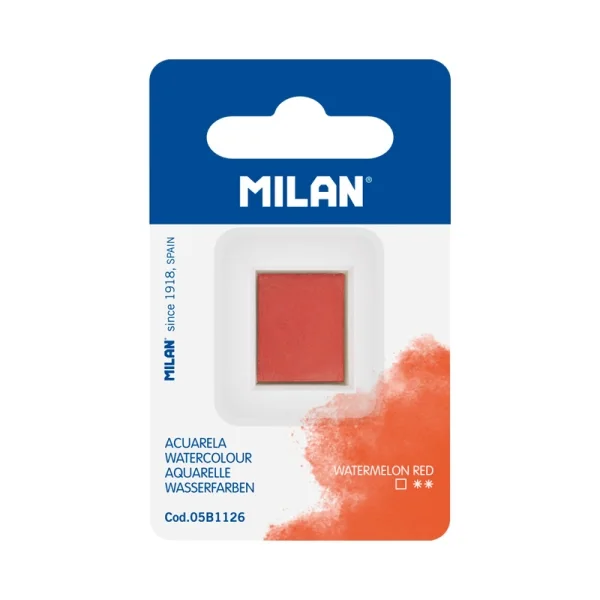 Milan Art Acuarela de Recambio - Medio Godet - Color Rojo