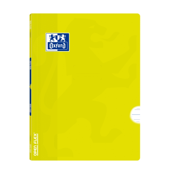 Oxford School Classic Openflex A4 - Tapa de Plastico Resistente - Libreta Grapada con Pauta 3.5 y Margen - 48 Hojas de Papel de Alta Calidad en Color Lima · Pack de 10 uds.