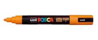 Posca PC-5M Marcador de Pintura - Punta de Bala 1.8-2.5mm - Tinta Base al Agua - Resistente a la Luz - No Permanente - Color Naranja Medio · Pack de 6 uds.