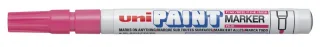 Uni-ball PX-21 Paint Marker - Marcador de Pintura - Punta Acrilica de Bala 0.8-1.2mm - Linea Fina - Cuerpo de Aluminio - Tinta Permanente Resistente a Luz y Agua - Color Rosa · Pack de 12 ud