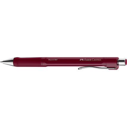 Faber-Castell Beyond Ball Boligrafo Retractil - Punta 1mm - Trazo de 0.5mm - Grip de Agarre - Tinta Roja - Color del Cuerpo Rojo · Pack de 10 uds.