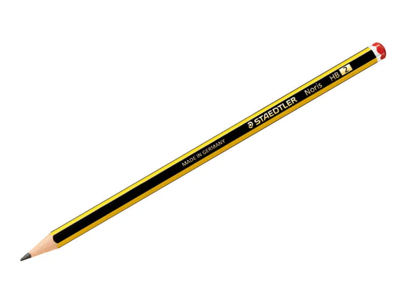 Staedtler Noris 120-2 Lapiz de Grafito Hexagonal HB - Mina Ultrarresistente de 2mm - Madera de Bosques Sostenibles · Pack de 12 uds.