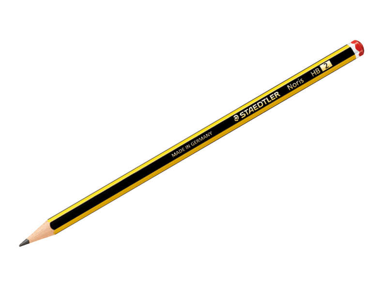 Staedtler Noris 120-2 Lapiz de Grafito Hexagonal HB - Mina Ultrarresistente de 2mm - Madera de Bosques Sostenibles · Pack de 12 uds.