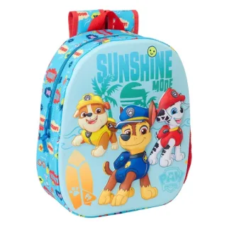 Safta Patrulla Canina Mochila 3D de 8.64L - Portabotellas - Tarjeta de Identificacion Personal - Hombreras Acolchadas - 27x33x10cm - Color Rojo y Azul