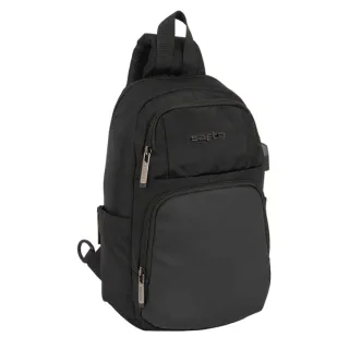 Safta Business Mini Mochila - Bolsillo Frontal - Cremalleras Bidireccionales - Bolsillo Lateral - Conector USB Integrado - Hombreras Ajustables - Hombreras Acolchadas - Asa Superior - Color