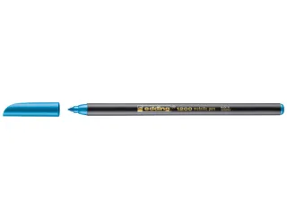 Edding 1200 Rotulador - Punta Redonda - Trazo 1mm - Tinta con Base de Agua - Color Azul Metalizado · Pack de 10 uds.