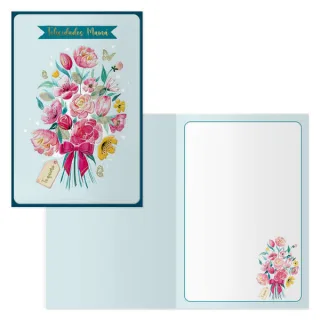Dohe Pack de 6 Tarjetas de Felicitacion Dia de la Madre - 11.5x17cm - Impresas a Todo Color - Estampaciones con Pelicula de Color - Estampacion en Seco - Papel Offset Blanco de 300gr - Inclu