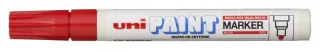 Uni-ball PX-20 Paint Marker - Marcador de Pintura - Punta Acrilica de Bala 2.2-2.8mm - Permanente en Todas las Superficies - Resistente a Luz y Agua - Color Rojo · Pack de 12 uds.