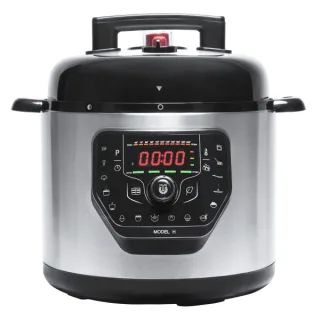 Cecotec Olla GM H Olla a Presion Electrica de 6L - Programable - Cubeta Antiadherente - Multifuncion - Incluye Recetario - Accesorios Incluidos - Modos Preconfigurados - Color Negro y Plata