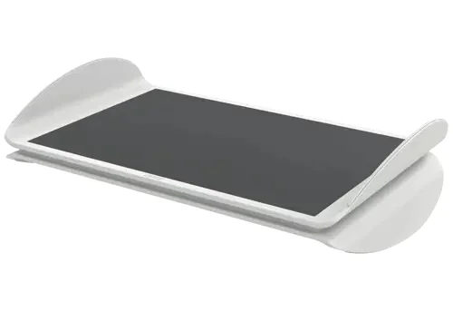 Leitz Ergo Reposapies Basculante Ergonomico - 2 Alturas - Una Plataforma Plana y otra Curva Antideslizante - Color Gris
