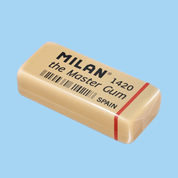Milan Master Gum Goma de Borrar para Bellas Artes - Envueltas Individualmente - Miga de Pan - Caucho Sintetico - Color Marron · Pack de 5 uds.