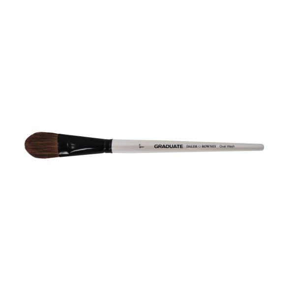 Daler Rowney Graduate Pincel Acuarela - Mezcla de Pelo de Pony y Sintetico - Mango Corto - Oval Lavis 1" · Pack de 3 uds.