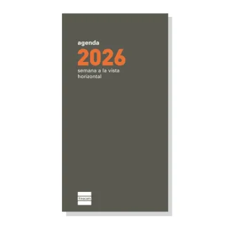 Finocam P499 Recambio para Agenda Plana - Anual 2026 - Formato Pl4 - 81x5x150mm - Semana Vista Horizontal - Color Verde Oscuro