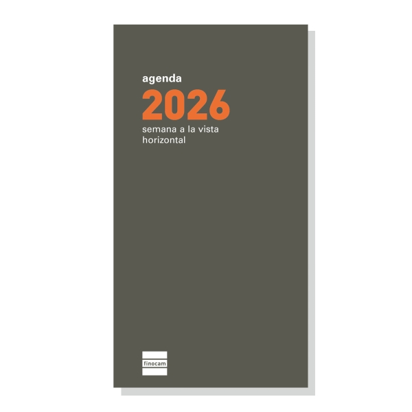 Finocam P499 Recambio para Agenda Plana - Anual 2026 - Formato Pl4 - 81x5x150mm - Semana Vista Horizontal - Color Verde Oscuro