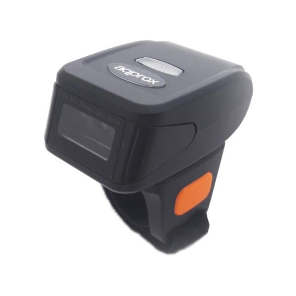 Approx Anillo Lector de Codigos de Barras 1D/2D Inalambrico - Indicador LED, Timbre y Vibracion - Modo Inventario - Velocidad 100 veces por Segundo - Color Negro