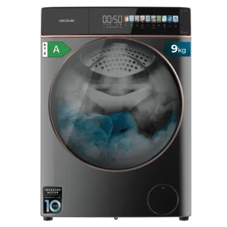 Cecotec Bolero DressCode 9900 Autodose Inverter FullColor Steel A Lavadora de Carga Frontal con Autodosis - Capacidad 9kg - Velocidad 1400rpm - Pantalla 10.3" - Motor Inverter - Color Gris O